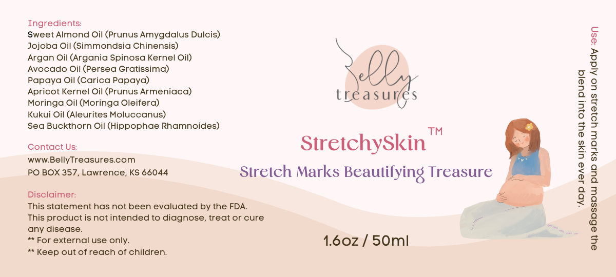 Pregnancy Kit No.3- StretchySkin + 2 Dropper bottles With A Necklace