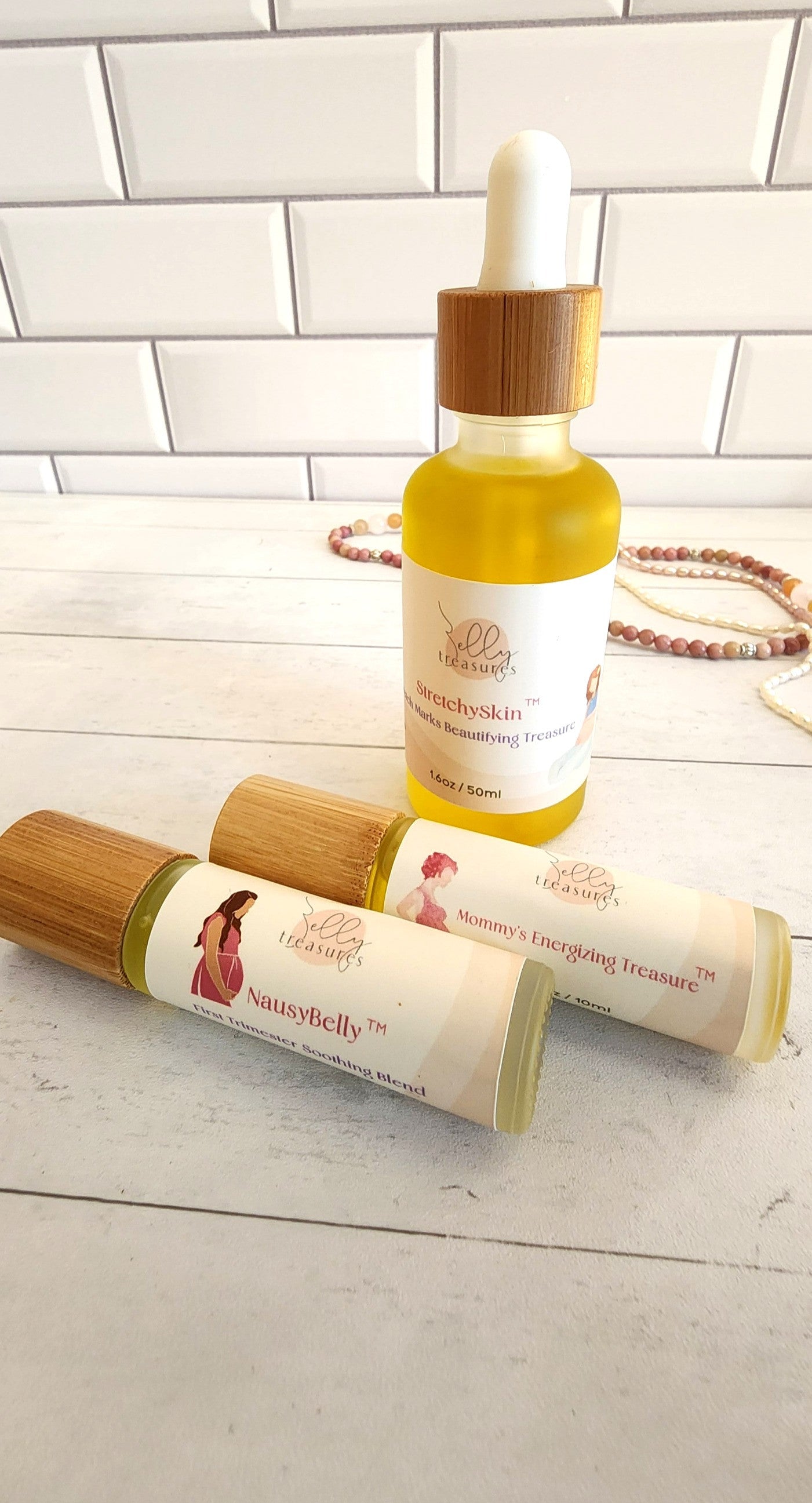 Pregnancy Kit No.1- StretchySkin + 2 Roll-On Bottles